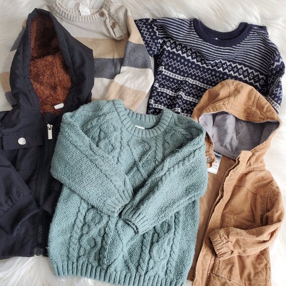 H&M/Little Dad/Shien Kids Sweater/Jacket Bundle SZ 12M - Picture 11 of 12